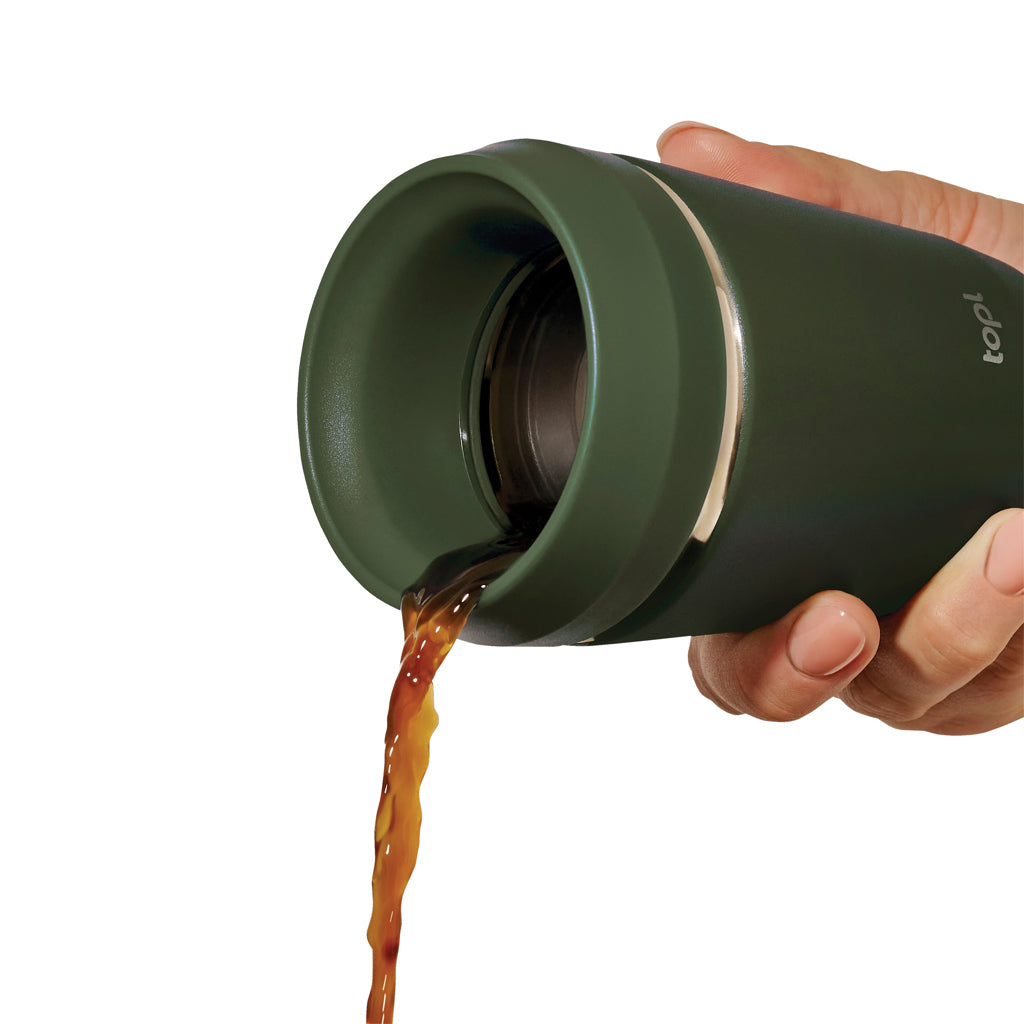 Topl To Go-glas i återvunnet stål Patenterat 360-lock 235 ml