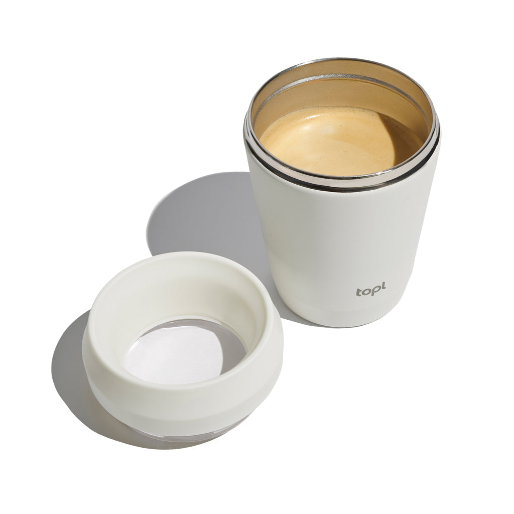 Topl To Go-glas i återvunnet stål Patenterat 360-lock 235 ml