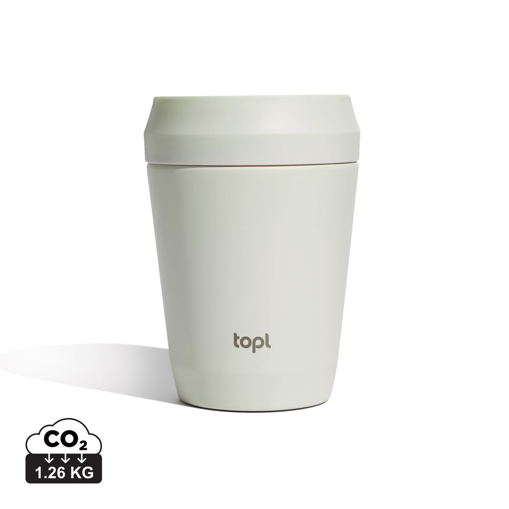 Topl To Go-glas i återvunnet stål Patenterat 360-lock 235 ml