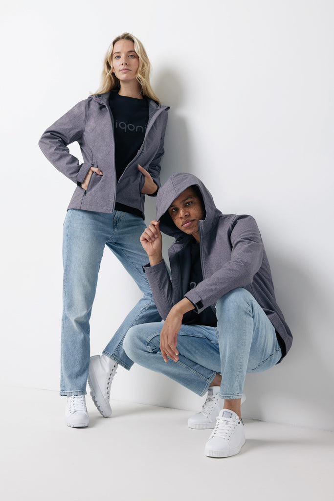 IQONIQ Makalu soft shell herrjacka i återvunnen polyester