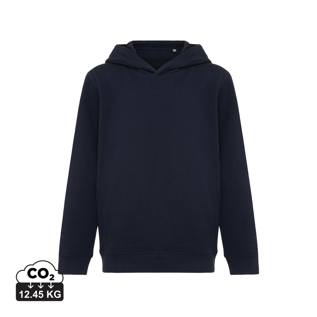 IQONIQ Yengo barnhoodie i återvunnen bomull med sidofickor