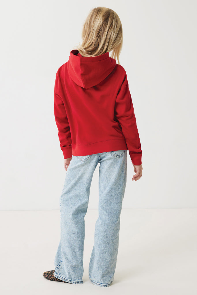 IQONIQ Yengo barnhoodie i återvunnen bomull med sidofickor