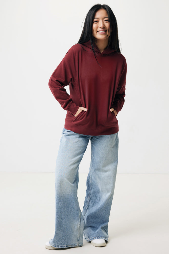 IQONIQ Yengo hoodie  i återvunnen bomull med sidofickor - Natural Colors