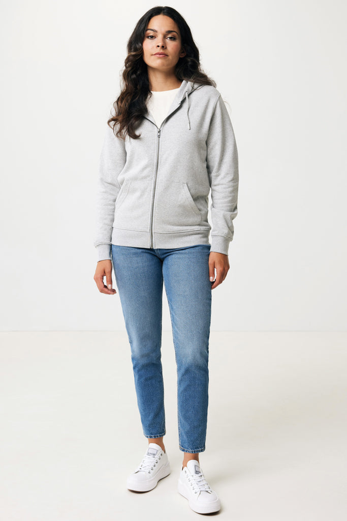 IQONIQ Abisko hoodie med dragkedja i återvunnen bomull - Professional Colors