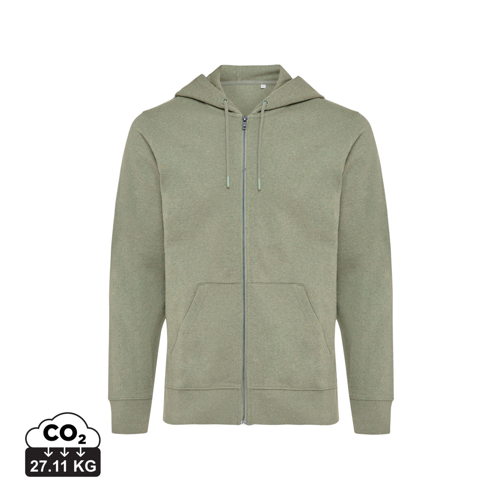 IQONIQ Abisko hoodie med dragkedja i återvunnen bomull - Vibrant Colors