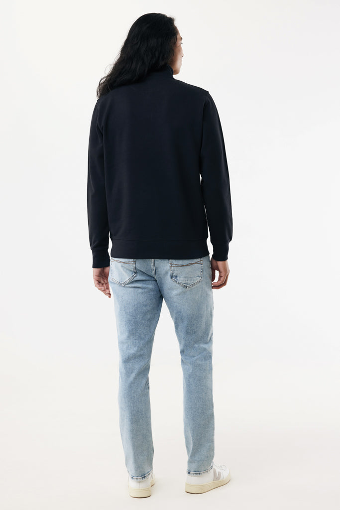 IQONIQ Elgon tröja i återvunnen bomull med kvartlång dragked