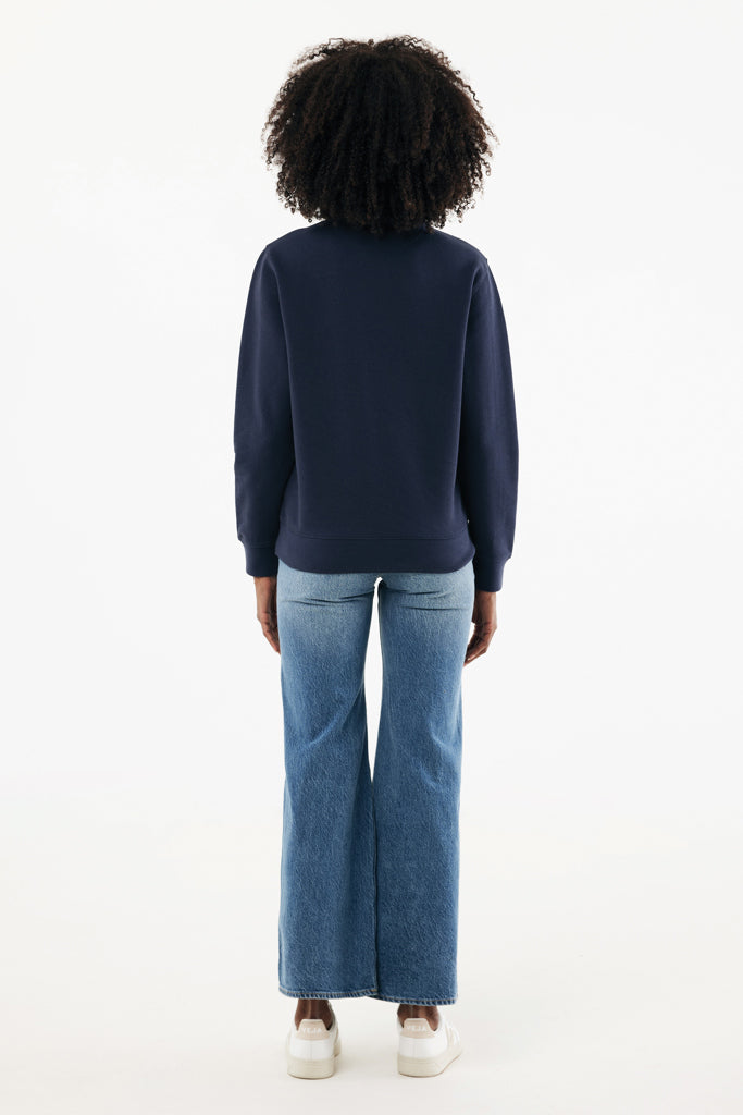 IQONIQ Elgon tröja i återvunnen bomull med kvartlång dragked